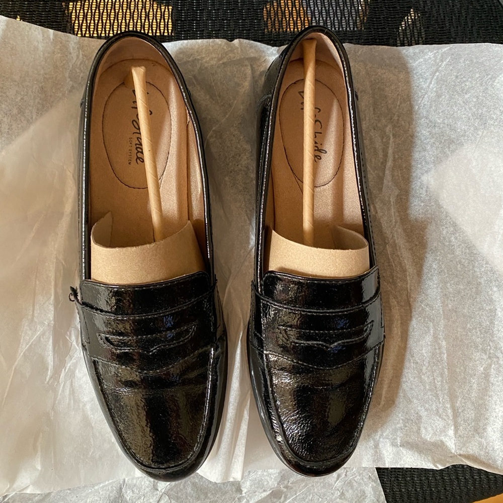LIFESTRIDE Black Leather Loafers 9.5 Wide